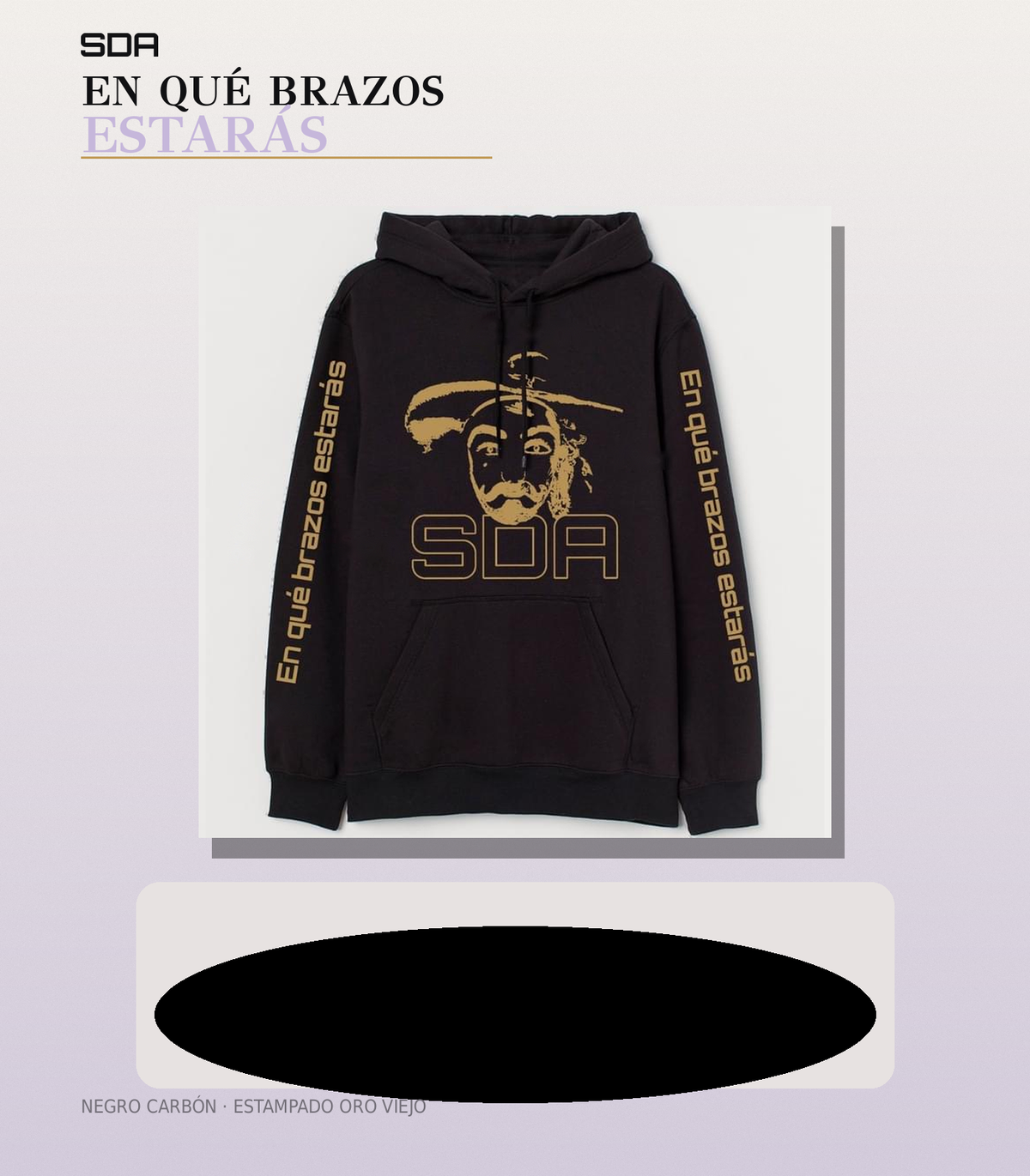 Hoodie negro En qué brazos estarás