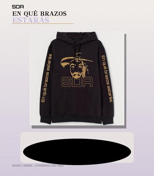 Hoodie negro En qué brazos estarás