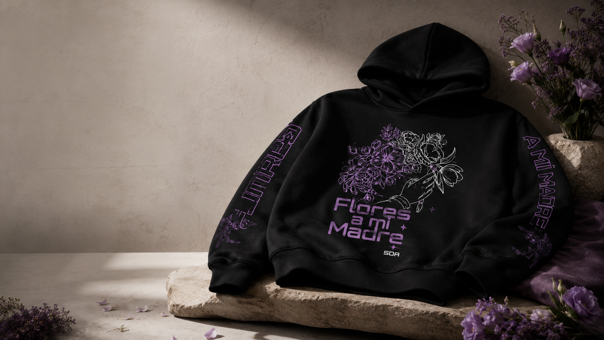 Camiseta Flores a mi Madre - texto y dibujo