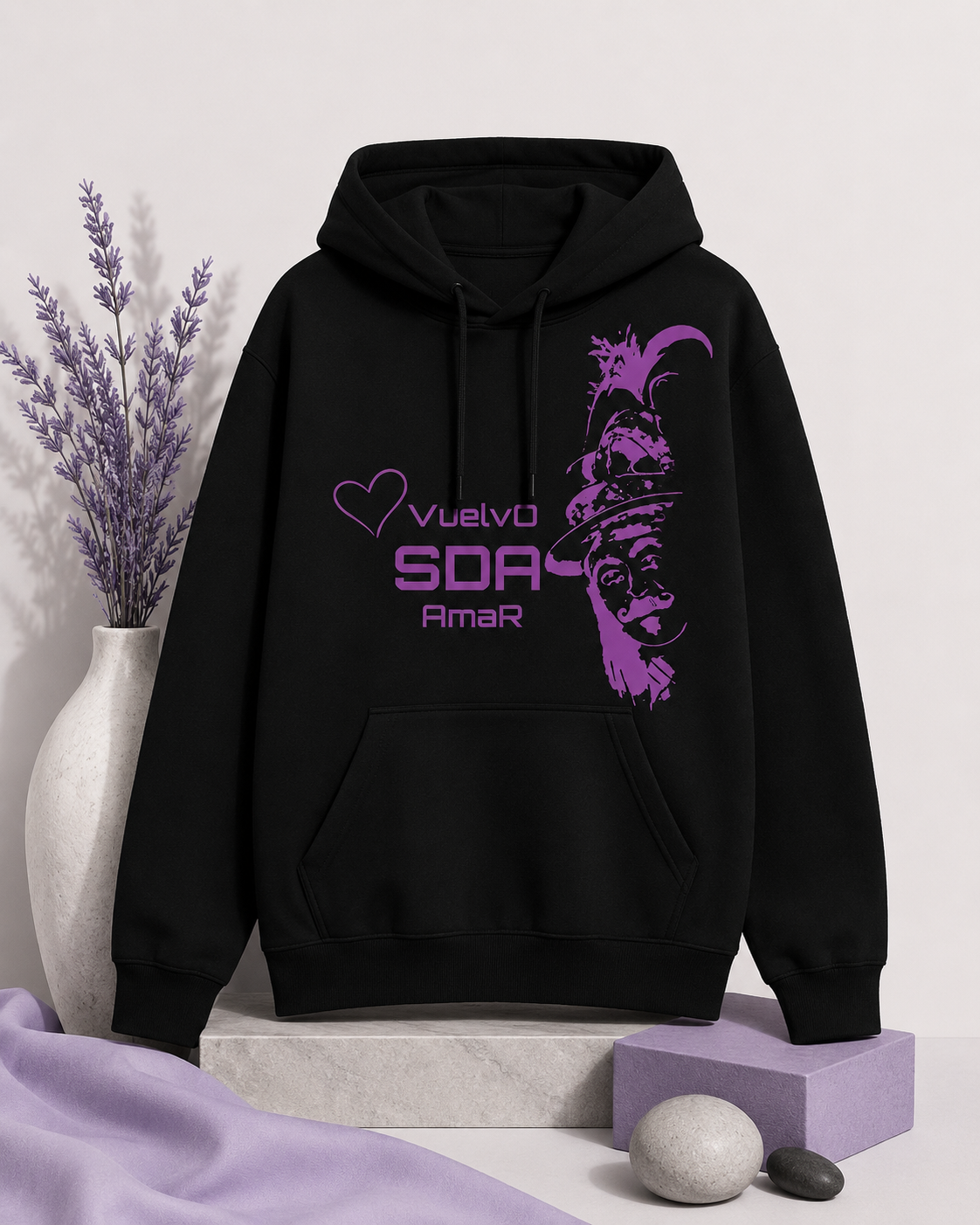 Polera negra Vuelvo Amar