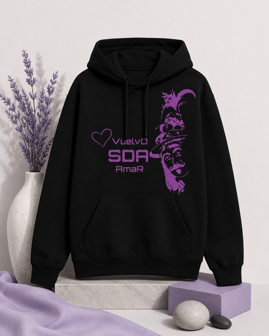 Polera negra Vuelvo Amar